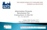 Alternative Dispute Resolution for Consumers in the EU · PDF fileAlternative Dispute Resolution for Consumers in the EU ... Harmonises national rules concerning mediation ... Telecom
