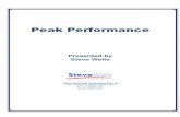 Peak Performance Workbook - EFT  · PDF fileprocess to work for you ... - Zig Ziglar “The strongest ... There is no meaningful goal setting without values clarification