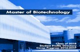 Master of Biotechnology - University of Toronto … aimed at preparing graduates for a high-level internship and for ... Director of the Master of Biotechnology ... Placement timing