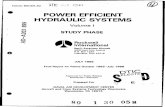 POWER EFFICIENT HYDRAULIC · PDF fileaircraft performance through the use of power efficient hydraulic systems. ... *Distribution System 0 Hybrid Hyd/Emn ... -Variable Displacement-Slimline