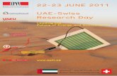 22-23 JUNE 2011 UAE-Swiss Research Day UAE-SwissResearchDay2011... · Fatema Mohammed Haider, Zayed University ... Development of Informative Digital Display System ... 22-23 June