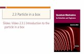 Lesson 5 Particle in a box - Stanford University · PDF fileSo, if is a solution, ... to summarize normalization we take the solution we have obtained ... Lesson 5 Particle in a box.pptx