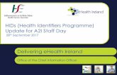 HIDs (Health Identifiers Programme) P Update for A2I Staff · PDF fileHSE Leadership HIDs Programme Co- ... Communication and Stakeholder Engagement Lead ... The provision of the IHI