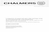 Comparison of sealed and open roller bearings using an ...publications.lib.chalmers.se/records/fulltext/152378.pdf · iv Comparison of sealed and open roller bearings using an environmental
