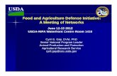 Food and Agriculture Defense Initiative: A Meeting of Networks A Meeting... · PDF file• CLASSICAL SWINE FEVER (HOG CHOLERA) ... (FOWL PLAGUE) • NEWCASTLE DISEASE ... Microsoft