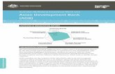 Asian Development Bank (ADB) · PDF fileThe Asian Development Bank (ADB) has been a major source of development finance for the Asia-Pacific region throughout the 45 years since it