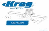 User Guide - Kreg Tool  Guide Kreg Jig K5. 800-447 ...  . ... your workbench and ﬁ t the dovetail keys on the extensions into the dovetail slots in ...