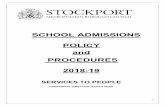 School Admissions Policy and Procedures 2018-19 rounds) 2018/19 4 1 Applicable to all maintained schools 7 2 Admissions Criteria (schools with a catchment area) – Community, Church