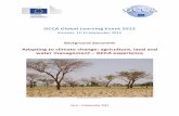 Adapting to climate change: agriculture, land and water ... · PDF fileGlobal Climate Change Alliance Global Learning Event 2012 – Background document Adapting to climate change: