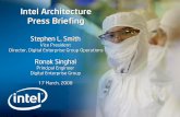 Intel Architecture Press Briefingdownload.intel.com/pressroom/archive/reference/Smith_briefing_0308.pdf · Intel Architecture Press Briefing. 2 Today’s News ... * Compared to Dual-core