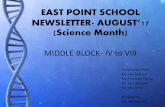 EAST POINT SCHOOL NEWSLETTER- AUGUST’17 · PDF fileStudents prepared working models on various topics of Science exhibited to the ... championship was very tough. ... • HINDUSTAN