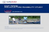 EAST TIMOR: AQUACULTURE FEASIBILITY STUDYpdf.usaid.gov/pdf_docs/PA00M8S2.pdf · type (mariculture and marine fisheries, freshwater aquaculture and brackish water aquaculture) to identify