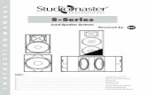 L A U S-Series - Studiomaster · PDF filededicated anchoring points and do not try to hang this loudspeaker by using elements that are ... loudspeaker phase is to be respected ...