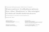 National Infrastructure Advisory Council Executive ... · PDF fileNational Infrastructure Advisory Council Executive Collaboration ... The Dow Chemical Company . Margaret E. Grayson