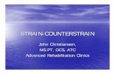 STRAIN-COUNTERSTRAINmembers.nata.org/virtuallibrary/shoulder/pdfs/Strain_Counterstrain...Strain-Counterstrain ... the body in a position of greatest comfort, thereby relieving pain