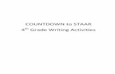 COUNTDOWN to STAAR - Harlingen High · PDF fileCOUNTDOWN to STAAR . 4th Grade Writing Activities . 4TH GRADE READING ACTIVITY . ... Subject Verb Agreement Activity _____ 101 . Parts