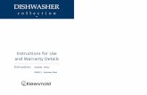 DISHWASHER - KleenmaidCare/DW...Page Safety advice 4 Installation 5-6 Adding rinse aid 6 Adjusting the water softener 7 Loading the dishwasher 8 Adding washing detergent 9 Choice of