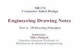 Engineering Drawing Notes - Course Websites · PDF fileEngineering Drawing Notes Part ... Instructor: Mike Philpott Emeritus Associate Professor of Mechanical & Industrial Engineering.