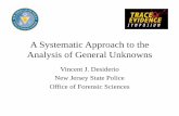 A Systematic Approach to the Analysis of General …projects.nfstc.org/trace/2009/presentations/6-desidero-systematic.pdfA Systematic Approach to the Analysis of General Unknowns ...