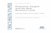 Emissions Targets and the Real Business · PDF filebusiness cycle model, ... Emissions Targets and the Real Business Cycle: ... exactly offset within the labor optimality condition.