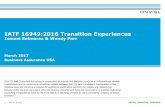 IATF 16949:2016 Transition Experiences - Quality … 16949:2016 Transition Experiences Ismael Belmarez & Wendy Parr 1 March 2017 Business Assurance USA DNV GL and Consultant are acting