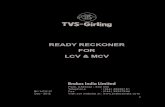 READY RECKONER FOR LCV & MCV - Brakes India are pleased to release the TVS-Girling Ready Reckoner for LCV & MCV. zWhile every effort has been made to make the Ready Reckoner clear