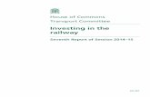 House of Commons Transport Committee · PDF filePublished on 23 January 2015 ... House of Commons Transport Committee Investing in the railway ... which are set out in House of Commons