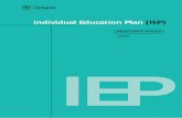 Individual Education Plan (IEP)aix1.uottawa.ca/~tcrowe/iepeng.pdf · Individual Education Plan (IEP) is developed for each student who has been identified as exceptional by an Identification,