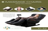 MASSAGE CHAIRS - YS · PDF filerange of massage chairs can help your body to revitalize, rejuvenate, enhance blood circulation, relieve stiffness and muscle strain. ... SHIATSU FOOT