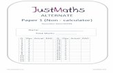 ALTERNATE Paper 1 (Non - calculator) - · PDF file · 2015-03-26Give reasons for your answer. (Total for Question 8 is 4 marks) ... Inter-quartile range 120 Median 170 Lower quartile