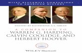 A Companion to Warren G. Harding, Calvin Coolidge, and ... · PDF fileA Companion to Warren G. Harding, Calvin Coolidge, and Herbert Hoover. Edited by. Katherine A.S. Sibley