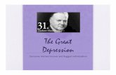 The Great Depression - Central Bucks School · PDF fileThe Great Depression Outcome:Herbert)Hoover)and)Rugged)Individualism) HerbertHoover& Rugged)Individualism) 1. Presidency) a.
