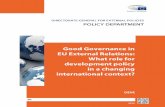 Policy Department, Directorate -General for External · PDF fileGood Governance support in EU development policy 3 Table of contents ACRONYMS 5 FIGURES AND TABLES 6 EXECUTIVE SUMMARY