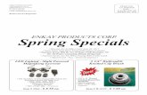 ENKAY PRODUCTS CORP. Spring Specials · PDF fileItem # 290 -- $ .75 ea. Item #1142-M (2”) ... Item #5068 (7/16”) $.29 ea. Item #5071 (7/16”) ... Item # 517-BR -- $3.74 ea