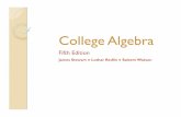 College Algebra - Pacific Universityzeus.cs.pacificu.edu/klawson/ma122/lectures/chapter3_Sec1.pdf · College Algebra Fifth Edition James Stewart Lothar Redlin Saleem Watson
