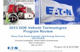 2013 DOE Vehicle Technologies Program Reviewenergy.gov/sites/prod/files/2014/03/f13/ace088... · 2013 DOE Vehicle Technologies Program Review ... • Cost effective Organic Rankine