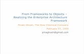 From Frameworks to Objects – Realizing the Enterprise ... · PDF fileFrom Frameworks to Objects – Realizing the Enterprise Architecture Framework ... Application Data Platform