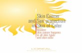 Skin Cancer and Sun protection in Skin of Color Cancer and Sun protection in Skin of Color Beware: skin cancer happens in all skin types and skin color “Just because your skin is
