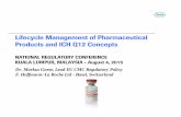 Lifecycle Management of Pharmaceutical Products and ICH ...npra.moh.gov.my/images/Announcement/2015/NRC-2015/... · Lifecycle Management of Pharmaceutical Products and ICH Q12 Concepts