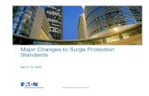 Major Changes to Surge Protection Standards - IEEE 3 Terminology review • TVSS – Transient Voltage Surge Suppressor • Secondary Surge Arrester • Lightning Arrester • Single