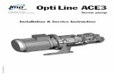 Opti Line ACE3 - imo.seimo.se/docs/pdf/low-pres/installation/OACE3_0601.01_GB.pdf · Design limitations and technical data for each pump are found in the ... volume is below a minimum