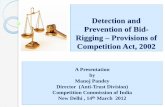Detection and Prevention of Bid- Rigging Provisions of Competition · PDF file · 2017-06-29Prevention of Bid-Rigging – Provisions of Competition Act, 2002 A Presentation by ...