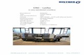 CNC - Lathe - Kistner · PDF fileCNC - Lathe in very maintained ... If CNC operator's panel has not been used for a time, the ... Cycle machining menus for both of lathe machining