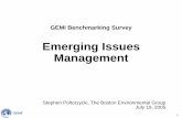 Emerging Issues Management - Home - GEMIgemi.org/Resources/GEMI-EmergingIssuesSurveyFINAL7-21-05.pdf · Emerging Issues Management Stephen Poltorzycki, The Boston Environmental Group