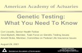 Genetic Testing: What You Need To Know · PDF fileGenetic Testing-What You Need to Know 10 ... metabolites including analysis of genotypes, mutations, ... Dividing line