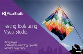 Testing Tools using Visual Studio - Windows - Microsoft Studio... · Visual Studio are now created in a Web performance and load test ... a more detailed analysis . Load Test Manager.