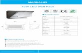 MAGNALUX 40W LED Wall Pack - iconled.us WP (V).pdf · Title: Vanplex Spec sheet of LED Wall Pack (Half Cutoff) 40W (DLC ETL CE RoHS) Author: Administrator Created Date: 5/17/2017