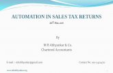 AUTOMATION IN SALES TAX RETURNS - M. B. · PDF fileAUTOMATION IN SALES TAX RETURNS ... The Maharashtra Sales Tax Department has made substantial changes in its automation ... PSI dealers