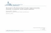 Europe's Preferential Trade Agreements: Status, Content ... · PDF fileEurope’s Preferential Trade Agreements: Status, Content, and Implications Congressional Research Service Contents