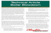 Technical Article Boiler Blowdown - Clayton Industries · PDF fileClayton Steam Generator, typically, has a concentra-tion of 24,000 to 40,000 ppm. That compares to typical ... Boiler